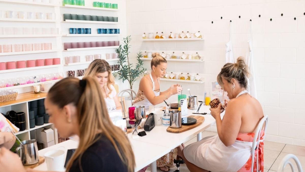 North Lakes candle lab offers pour-and-sip fun