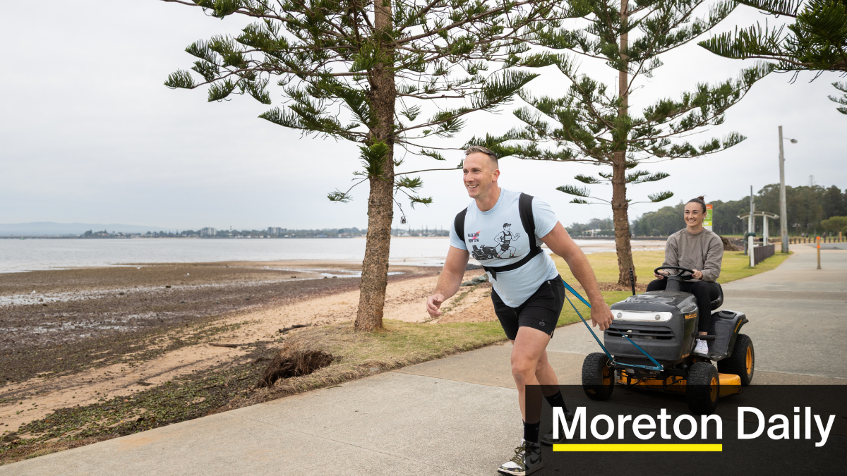 Mower in tow for epic marathon